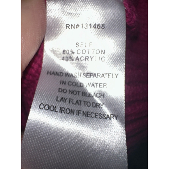 FATE Handknit Puff Sweater Pink Berry Large - Picture 10 of 10